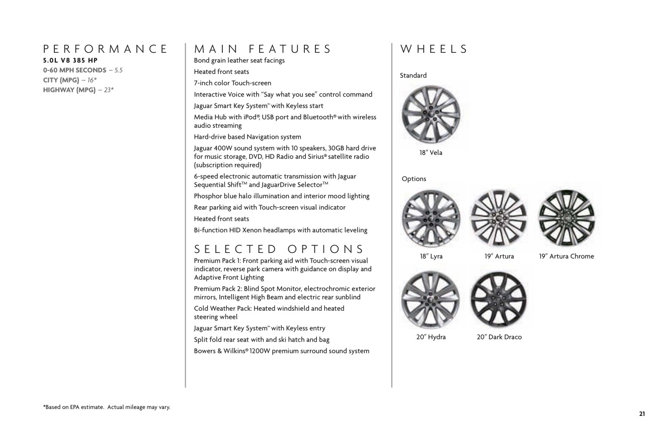 2012 Jaguar Model Lineup Brochure Page 13